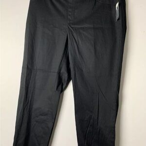 LORD & TAYLOR Woman Pants 16W Black Stretch Cotton Kelly Ankle NWT